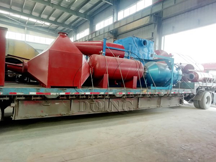 Used engine oil refining into diesel equipment delivered to Malaysia