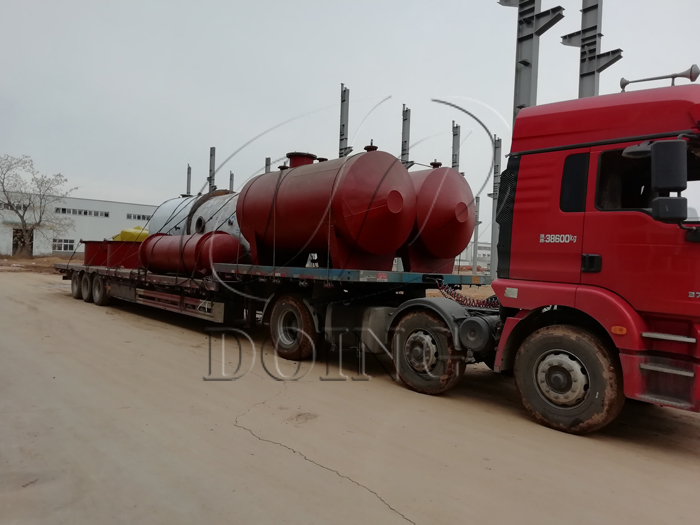 One set 10T/D waste oil distillation machine delivery to Anhui, China