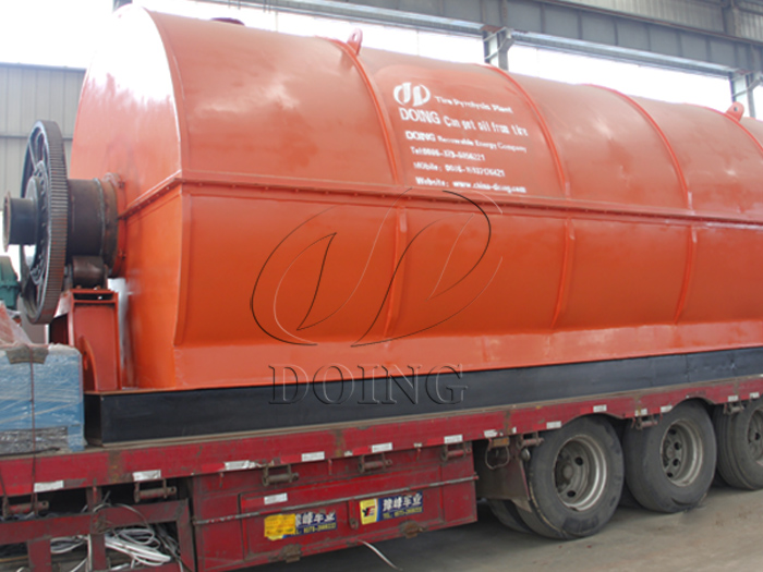 Three Ukrainian customers visited to buy waste tire pyrolysis equipment