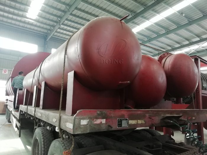 One set 12T waste tire pyrolysis equipment successfully sent to Hebei, China