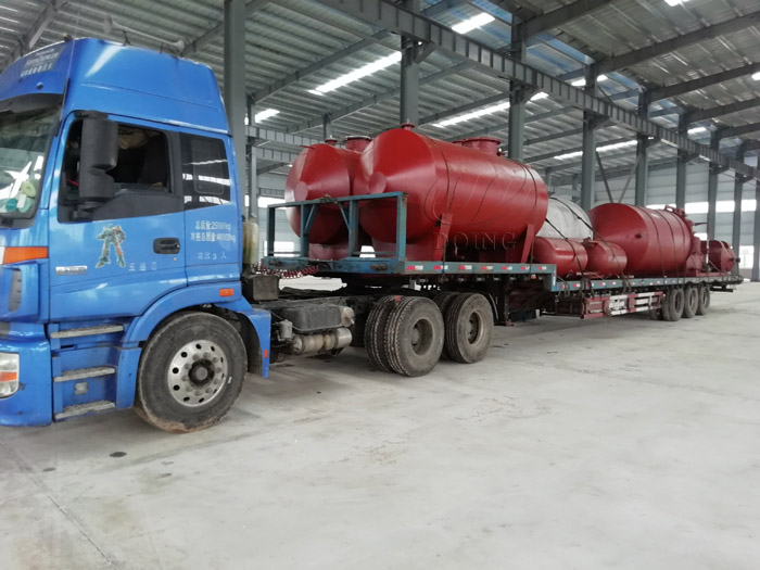 One set 10T waste oil to diesel plant was delivered to Nigeria
