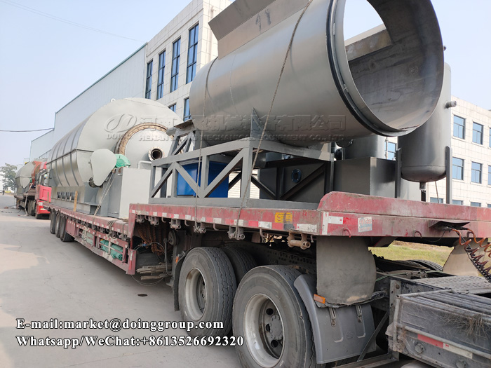 Six sets 12T waste plastic to oil machine will be sent to Tunisia