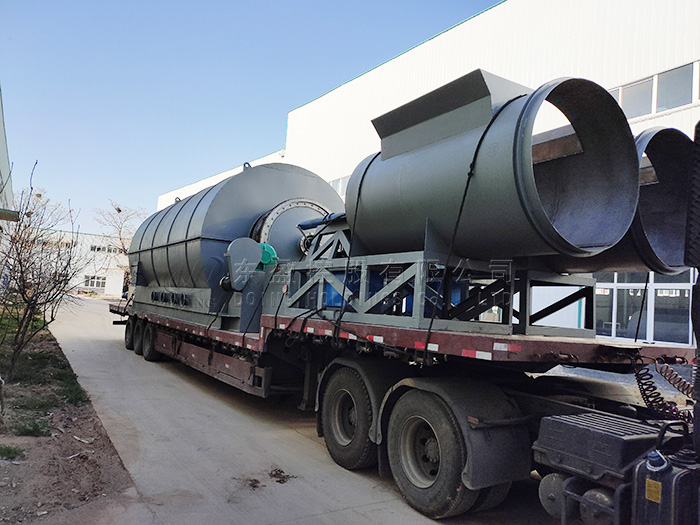 Two sets 12T waste tyre pyrolysis plant sent to Mexico