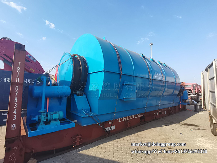 12T/D waste plastic pyrolysis plant was delivered to France