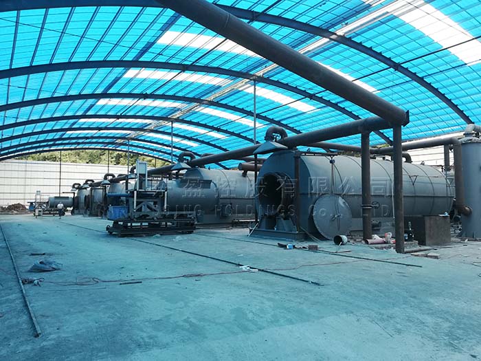 90TPD tyre recycling pyrolysis plant project in China
