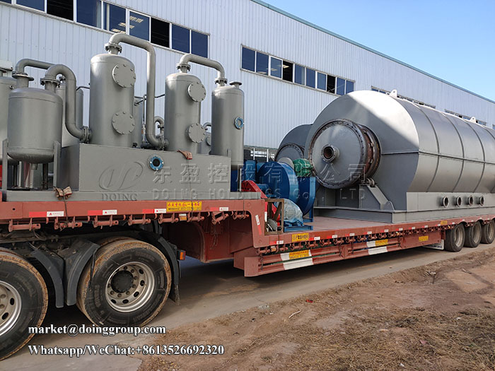 12 sets 12tons scrap tyre pyrolysis plant sent to Guangxi, China