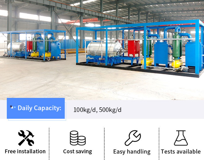 500KG/D Waste tyre/plastic to diesel recycling machine delivered to Mexico from DOING Factory