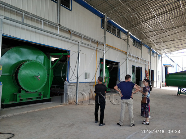 4 sets 10T/D convert plastic to oil machine completed installation in Hubei,China