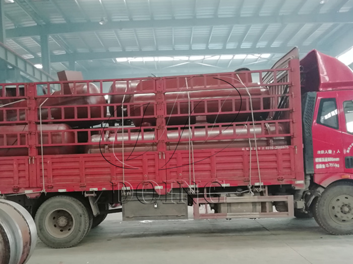 One 12T waste tyre recycling plant transported to Shandong, China