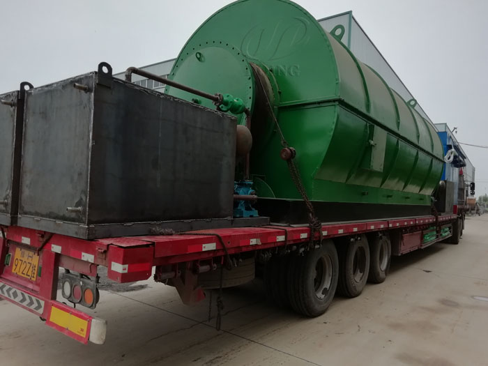 Henan customer two sets 12T waste tyre recycling plant completed the delivery
