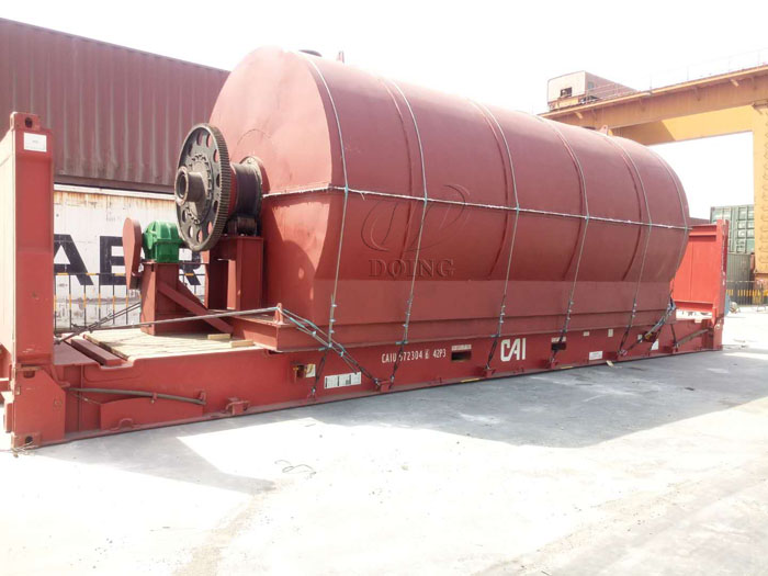 One set 12T/D waste tyre recycling plant sold to Egypt