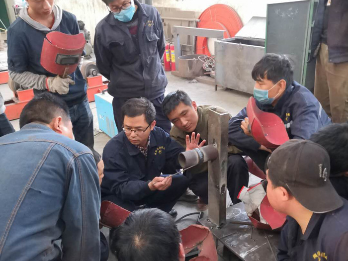 Welding process training to ensure the quality of waste tire pyrolysis equipment