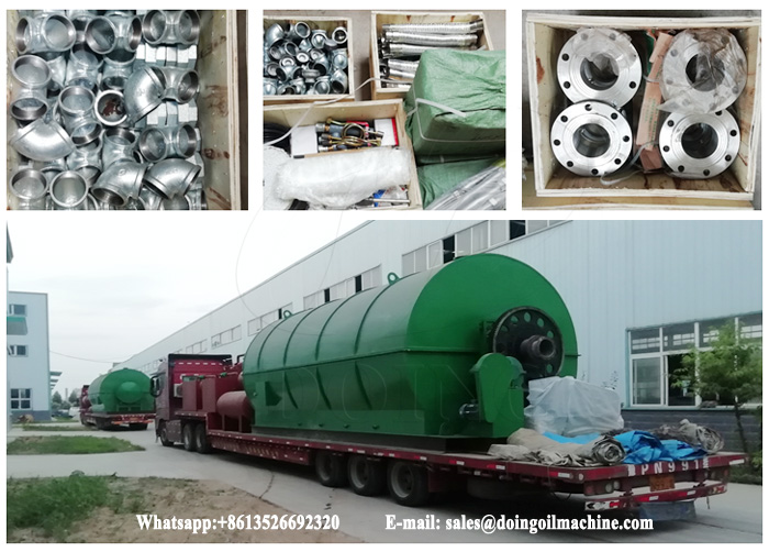 waste tyre to oil recycling plant