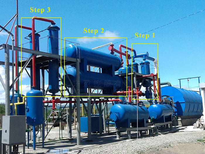 tire plastic pyrolysis plant cooling system