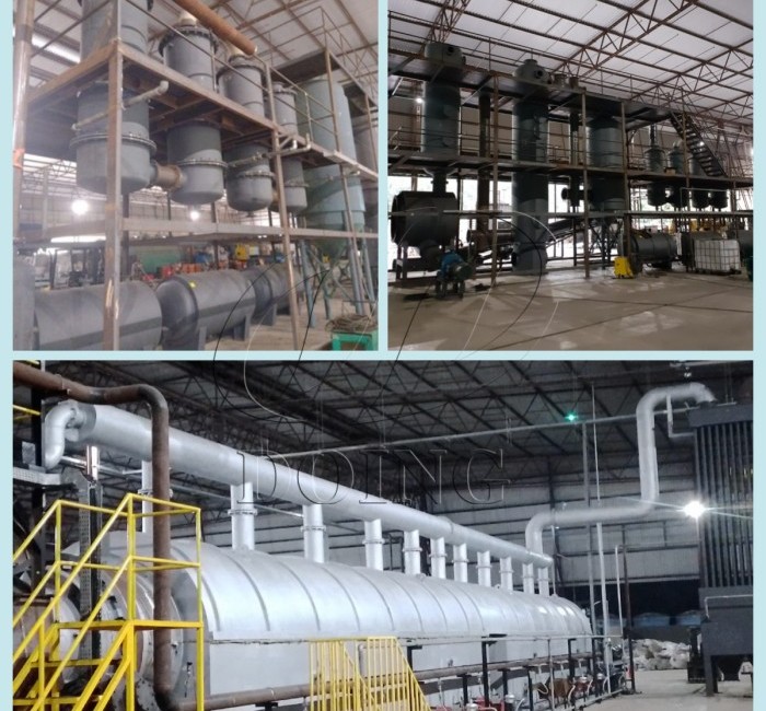 Installation pictures of DOING continuous pyrolysis machine