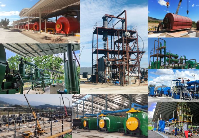 Project cases of DOING waste tire plastic pyrolysis machine and waste oil distillation machine