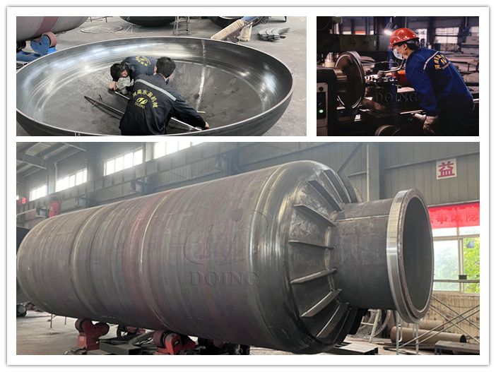 Manufacturing process of DOING high quality pyrolysis plant reactor