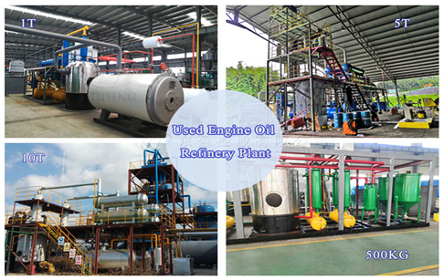 What's the capacity of waste oil refining to diesel plants and their cost?