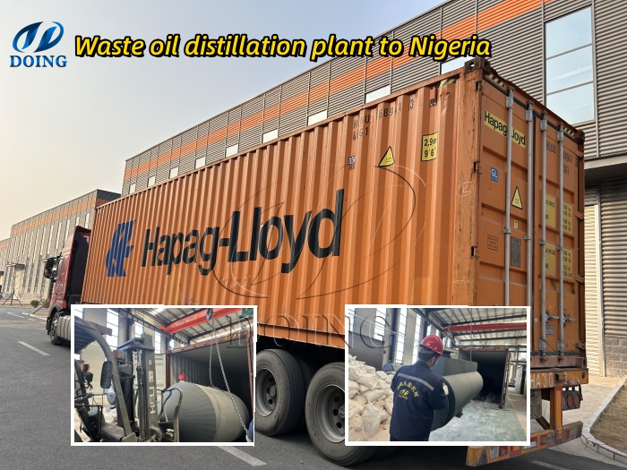 5TPD waste engine oil distillation plant was shipped to Nigeria video