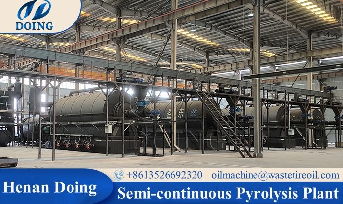 semi-automatic plastic pyrolysis plant