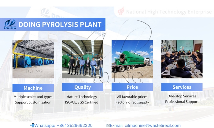 DOING waste plastic/tire/oil sludge pyroylsis plant