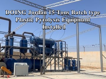 DOING Jordan 15 Tons Batch Plastic Pyrolysis Equipment Installed