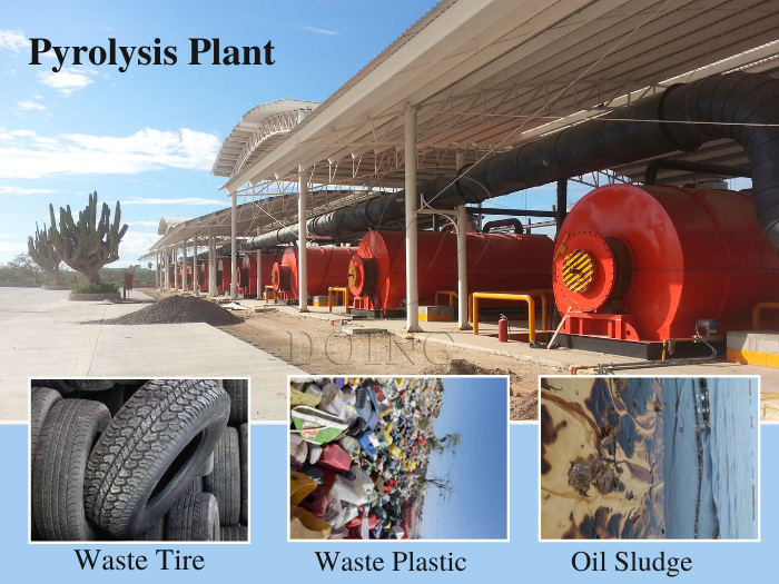 waste plastic and rubber tyre processing machine