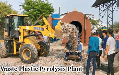 What kinds of polystyrene waste can be recycled by pyrolysis process?