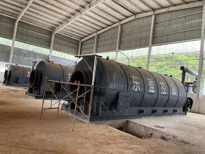 DOING 45 TPD waste tire pyrolysis machine project completed in Myanmar