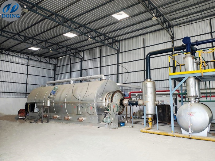 DOING 15TPD batch type plastic to oil pyrolysis machine in India