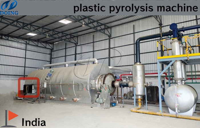 DOING waste plastic recycling pyrolysis machine in India