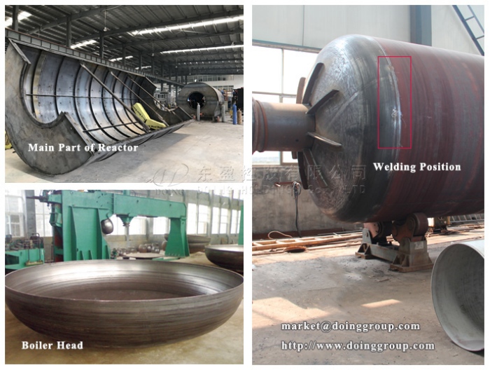Design details of DOING pyrolysis machine DOING waste tire to fuel pyrolysis machine