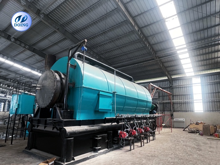 DY 10 Ton Plastic Pyrolysis Machine Commissioned in Indonesia
