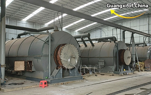 4 sets of 12TPD waste tire recycling plant installed in Guang