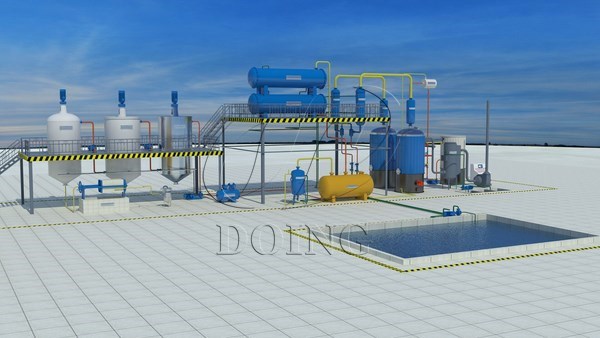 waste oil refinery plant