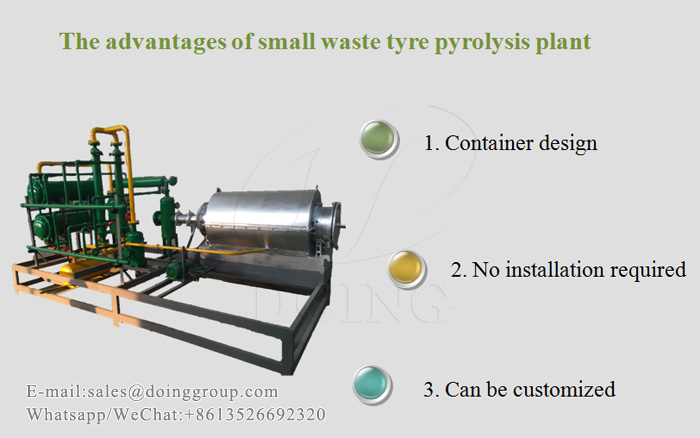 small waste tyre pyrolysis plant