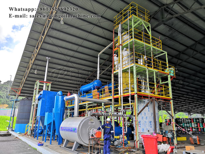 waste oil refining to diesel machine