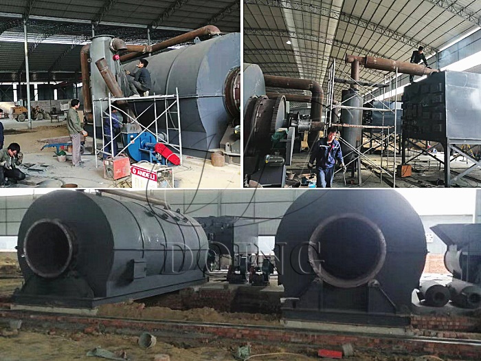 4 sets of 12TPD waste tire recycling plant installed in Guangxi， China!