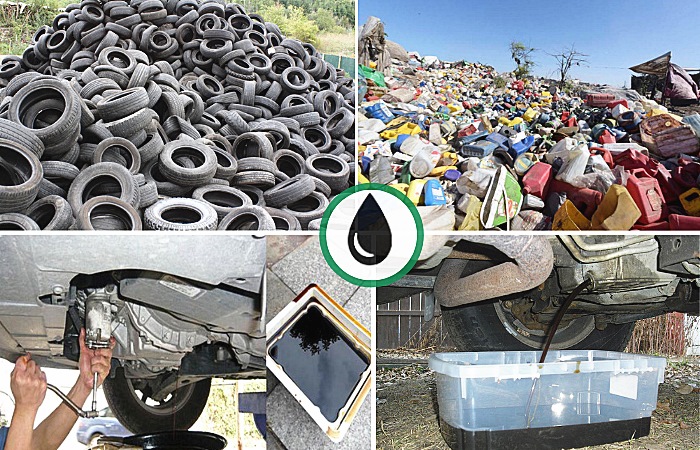 Multiple raw materials of the pyrolysis plant